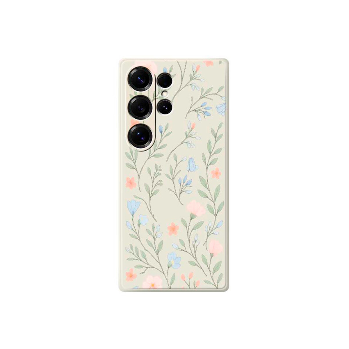 Protector para Samsung Galaxy S25 Ultra diseño flores beige 