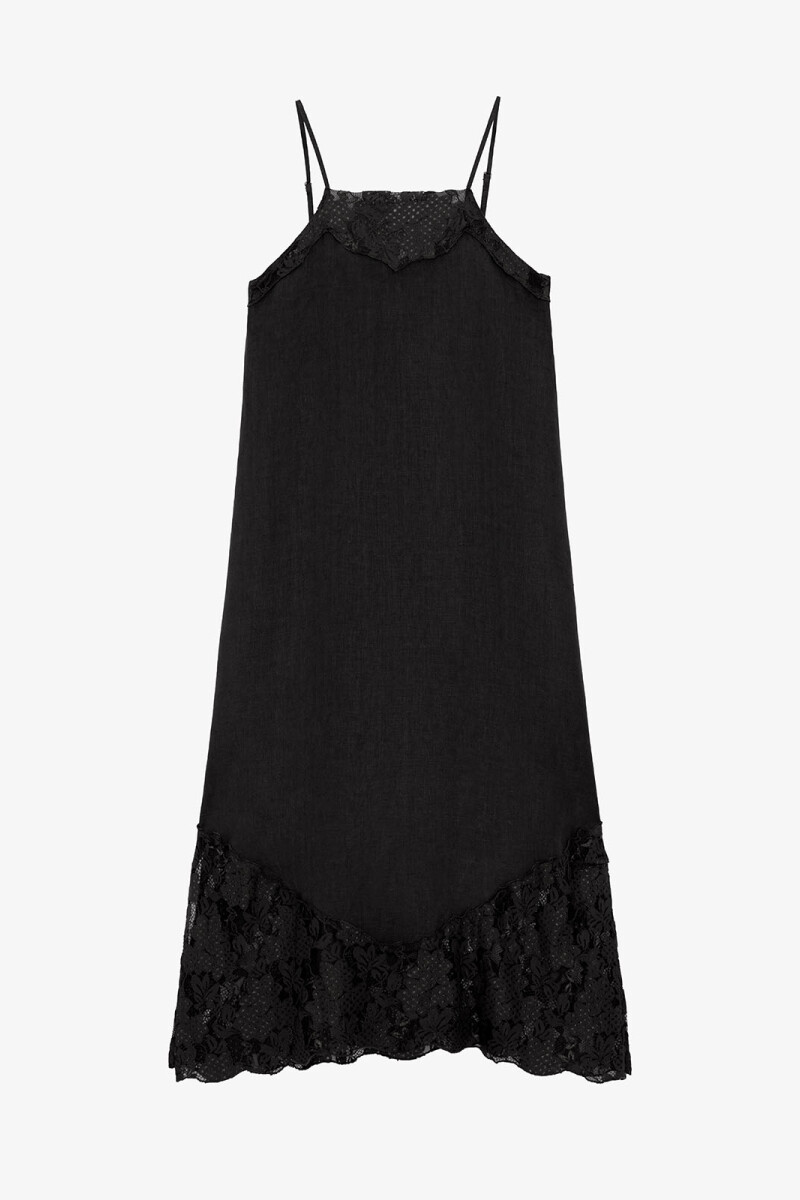 VESTIDO ENCAJE Negro