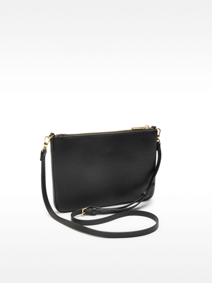 Bolso Bandolera Con Textura negro