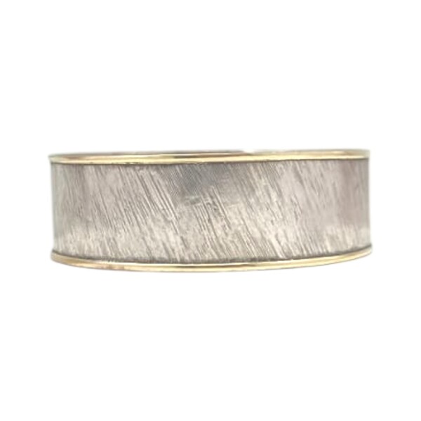 Esclava rayada con borde ancha-Plata y Oro-Sin piedra-ES5009 sinpiedra