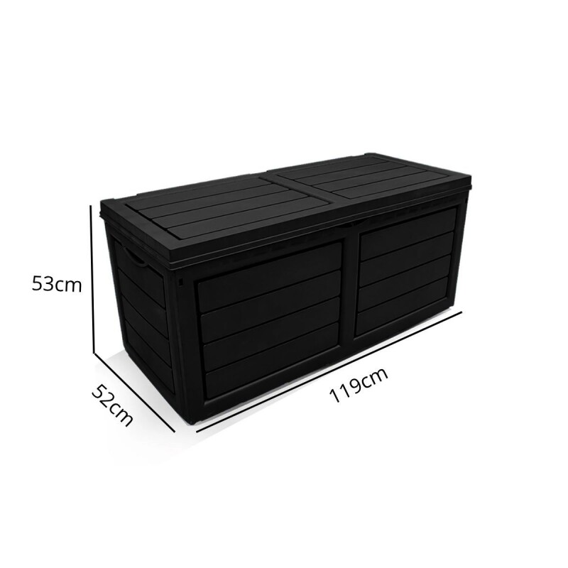 Baúl multifunción para exterior 320 lts NEGRO