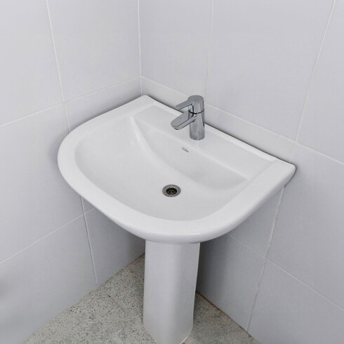 PILETA PARA PEDESTAL BARI BLANCO BRILLANTE 1 AGUJERO 000