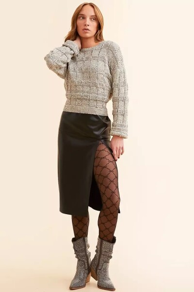MEDIAS RIBBON CHAIN Negro