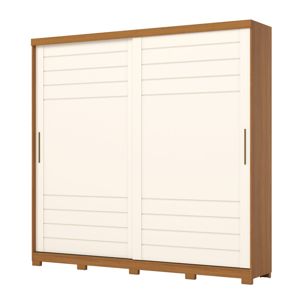 ROPERO CAYMAN 2 PUERTAS 6 CAJONES INTERNOS GUARDARROPA CLOSET ARMARIO 100% MDF OFF WHITE