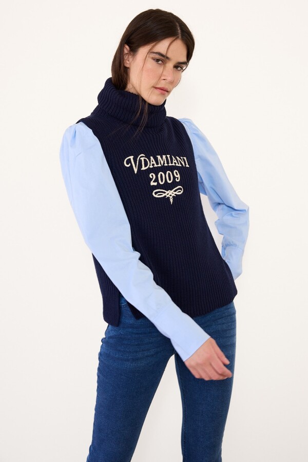 Chaleco Tejido Vdamiani Azul