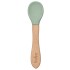 Cuchara de silicona y bambu BUBA verde