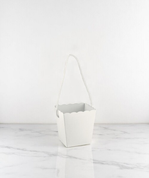 Vaso pop con cordon 15x15x18 cm. - BLANCO Vaso pop con cordon 15x15x18 cm. - BLANCO