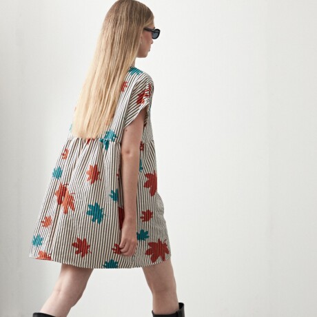 VESTIDO CASTAÑA Rayas