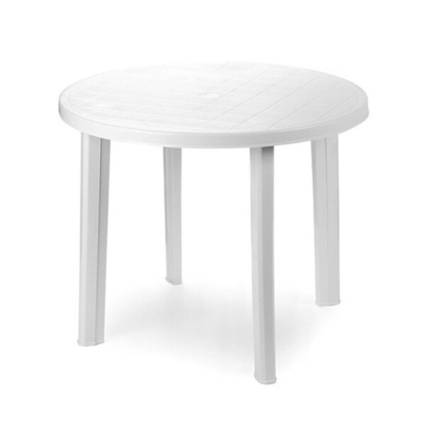 MESA PVC REDONDA TONDO 90 CM BLANCA - MOR MESA PVC REDONDA TONDO 90 CM BLANCA - MOR