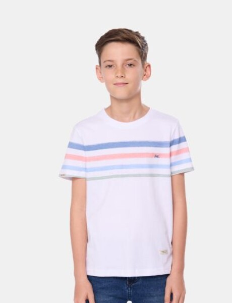 REMERA RAYADA Blanco