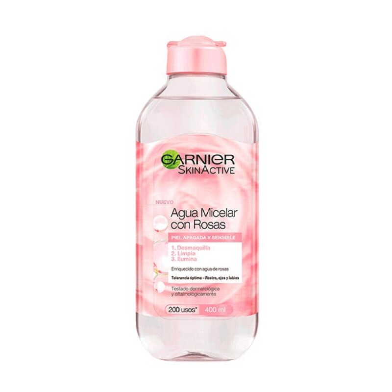 Agua Micellar Garnier Rosas 400 ml Agua Micellar Garnier Rosas 400 ml
