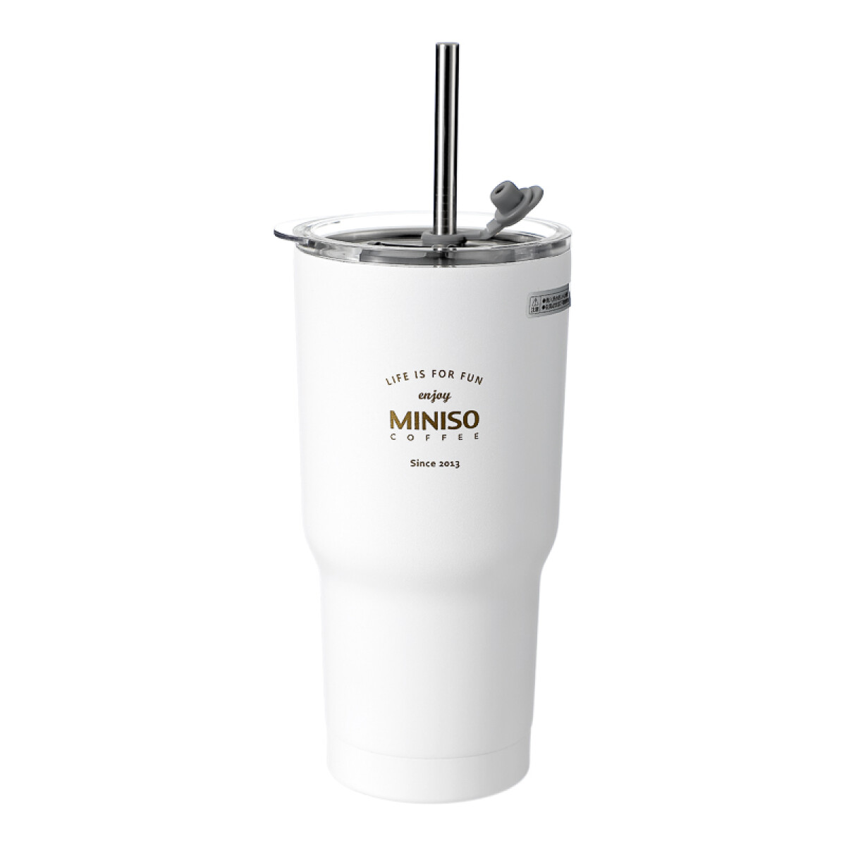 Vaso térmico metálico 580 ml - blanco 