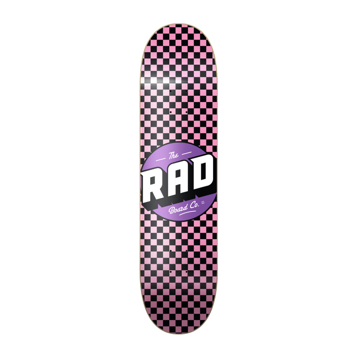 Deck Skate Rad 8.0" - Modelo Checker - Pink /Black (Sólo Tabla) 