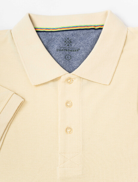 Remera m/c lisa beige