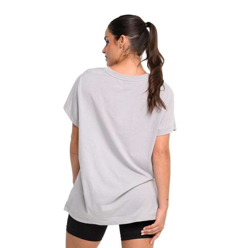 Remera de Mujer Umbro Logo Gris - Blanco