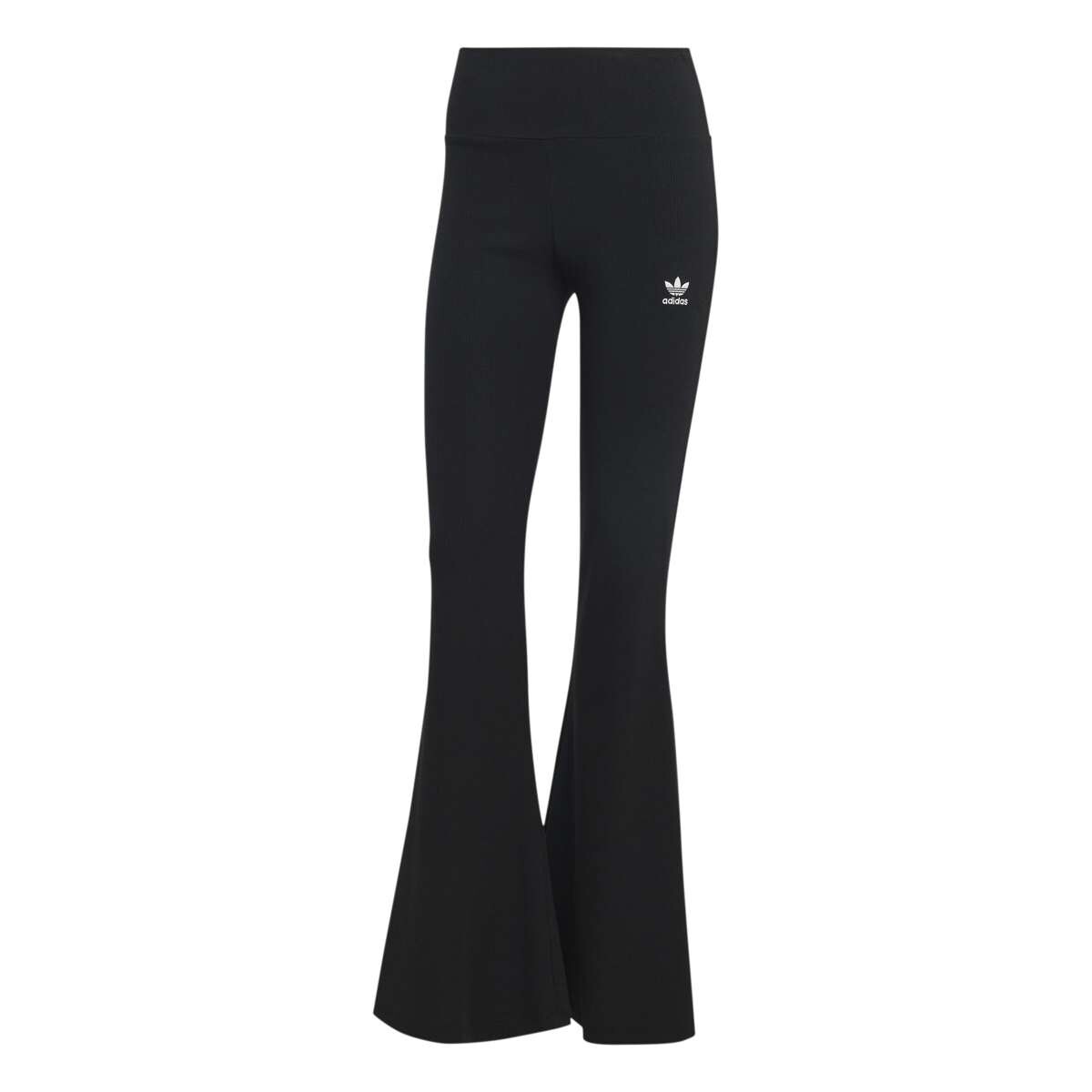 Pantalón Essentials Rib Flared de Mujer - Negro 