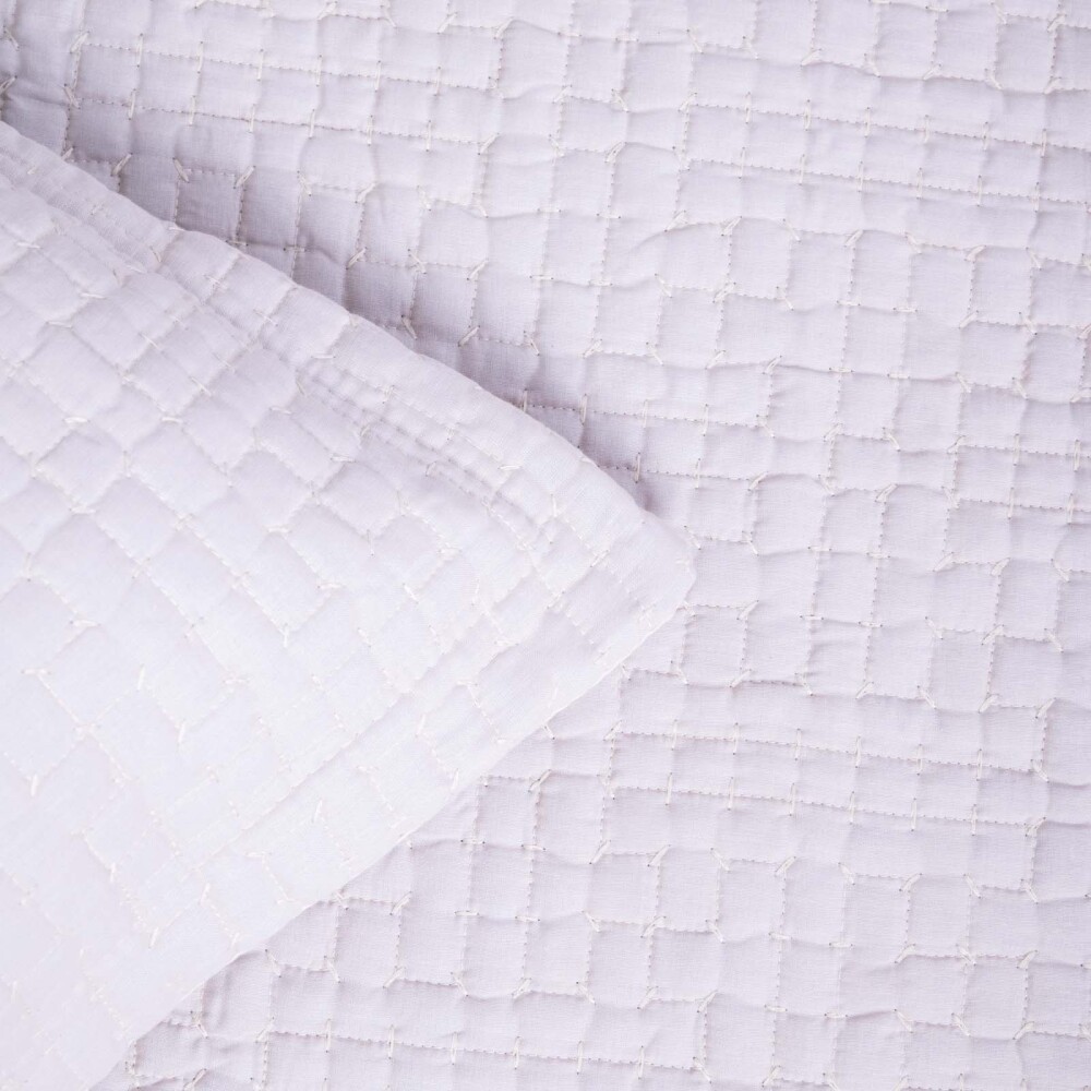 SET CUBRECAMA QUEEN ALGODON-Y-POLIESTER NATURAL-BEIGE RICE CRUDO