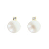 Caravanas Lima de oro amarillo 18k con perlas de cultivo y brillantes. Caravanas Lima de oro amarillo 18k con perlas de cultivo y brillantes.