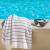 Baño Toalla Dohler Profi Sunset 86 x 160cm AZUL MARINO/BLANCO