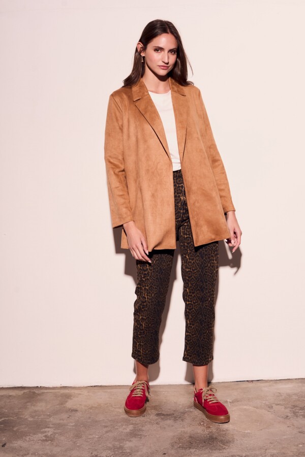 Blazer Gamuza Cuero Vegano Whisky
