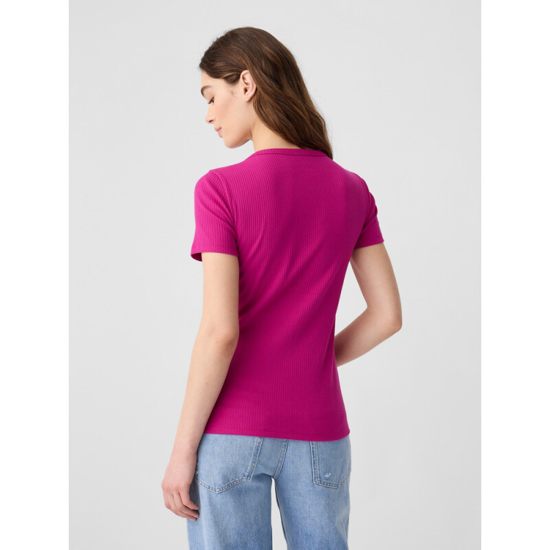 V-SS RIB T FUCHSIA PETAL