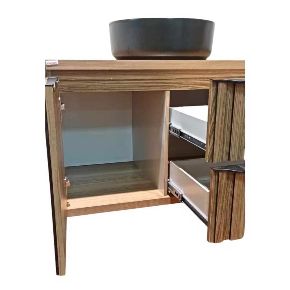 Mueble de baño suspendido Cecilia 78cm Nogal con bacha de loza Mueble De Baño Suspendido Cecilia 78cm Nogal Con Bacha De Loza