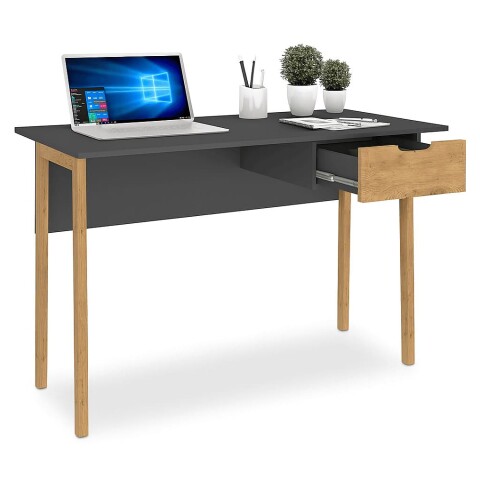 Escritorio 1 cajón Combinada con Patas en Madera - MDP - Linea Melilla Escritorio 1 cajón Combinada con Patas en Madera - MDP - Linea Melilla