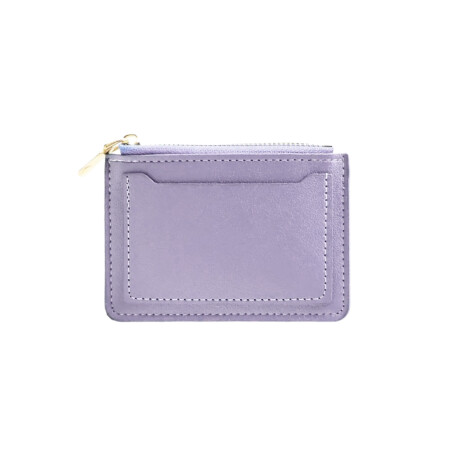 Monedero tarjetero de cuerina Lila
