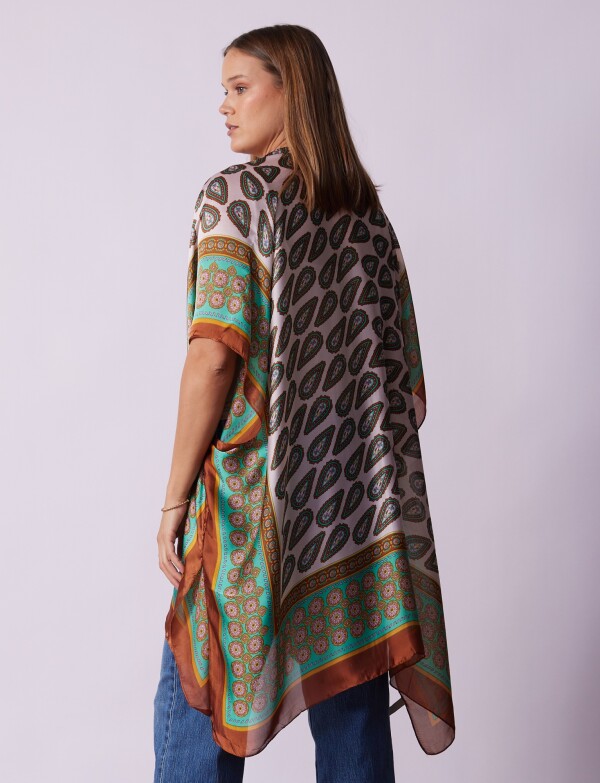 Kimono Arabescos MARRON/MULTI