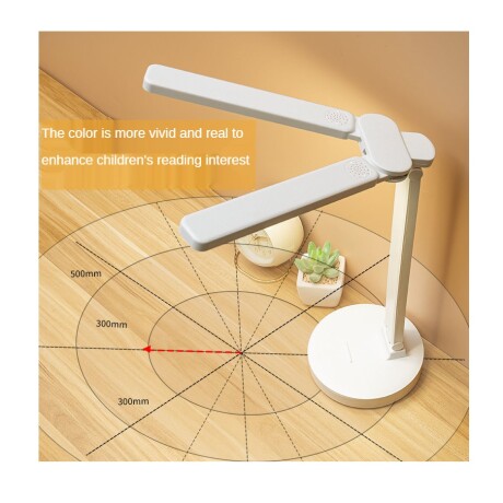 Lámpara De Escritorio 2 Brazos Batería Recargable Ub BLANCO