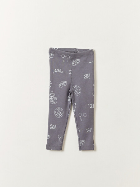 Calza estampada Mickey Gris Oscuro