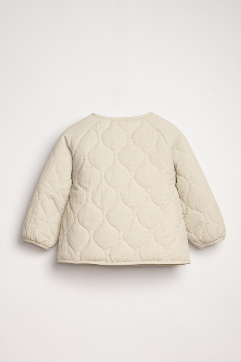 Campera abrigo capitoneada Crudo