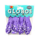 Globo x10 Diseño Lunares Fessta Violeta