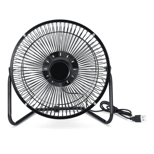 Mini Ventilador Usb De Metal Ideal: Oficina Hogar Escritorio variante color NEGRO