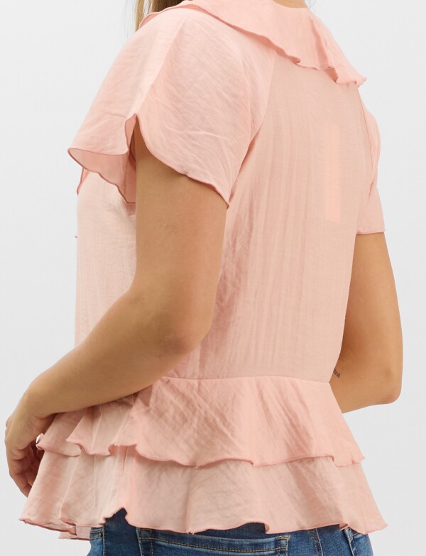 Blusa Satén Péplum ROSA