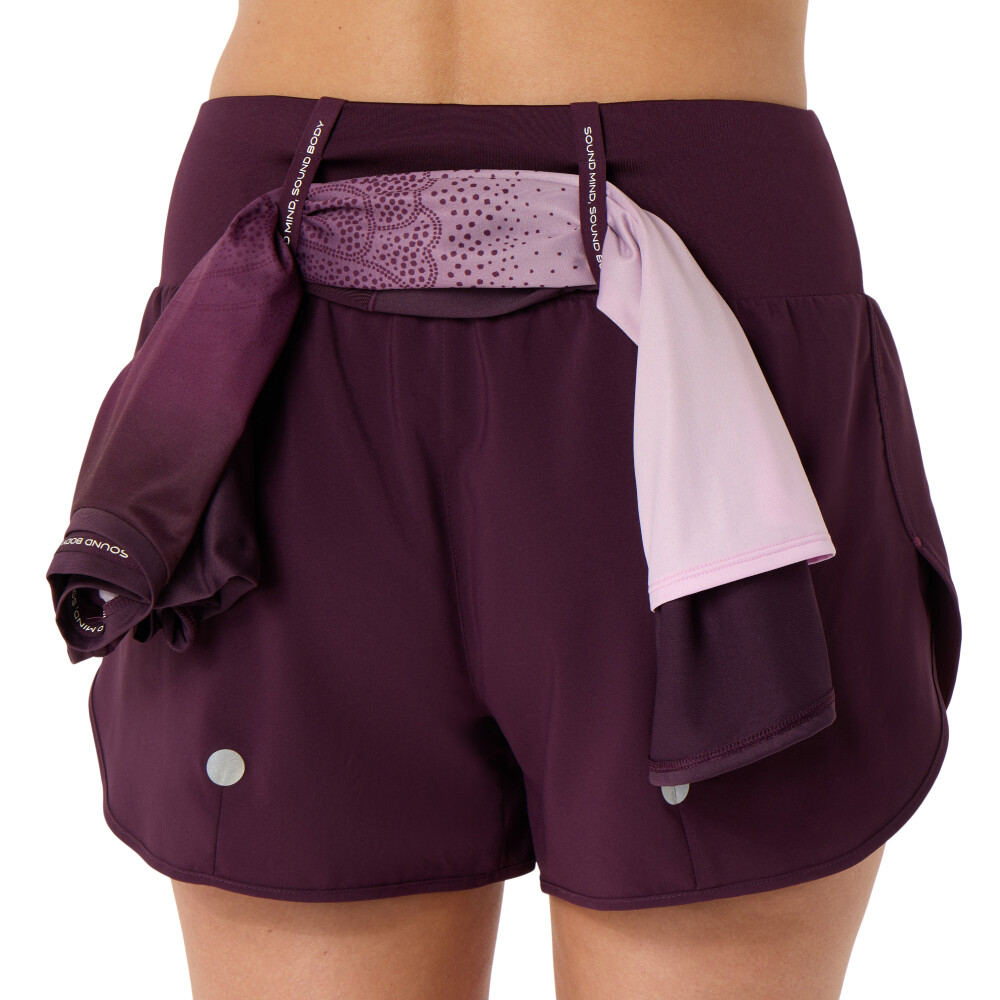 Short Running Road 3.5In Mujer Dark Aubergine