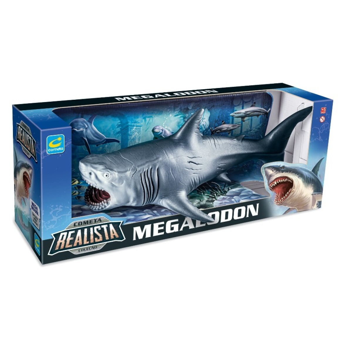 Muñeco Megalodon Co143 Realista 45Cm Universo Binario 