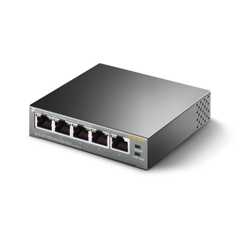 Switch TP-Link SG1005P 10 100 1000 Mbps 5 Puertos 4 PoE Switch TP-Link SG1005P 10 100 1000 Mbps 5 Puertos 4 PoE
