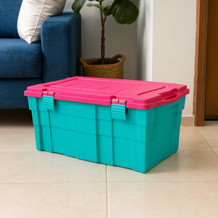 Caja Baul Organizador 100 litros Wenco Verde Rosa Verde