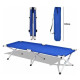 Catre Cama Plegable Metálico Para Camping Con Bolso Celeste
