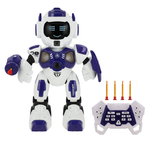 Robot Inteligente Interactivo Control Juguete 30Cm Infantil Color Blanco