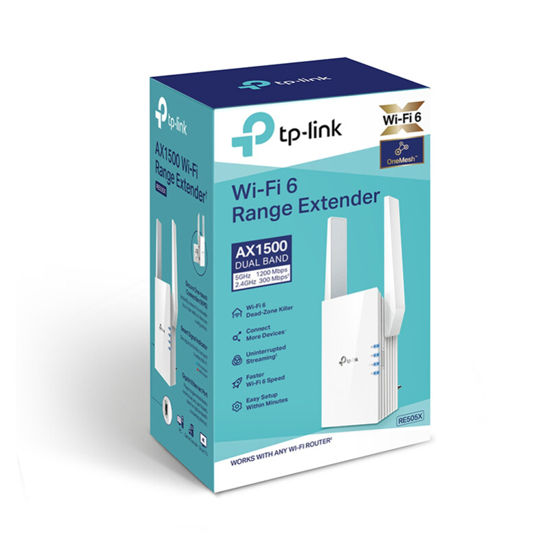 Extensor De Rango Tp-Link RE505X Wi-Fi 6 AX1500 Dual Band Extensor De Rango Tp-Link RE505X Wi-Fi 6 AX1500 Dual Band