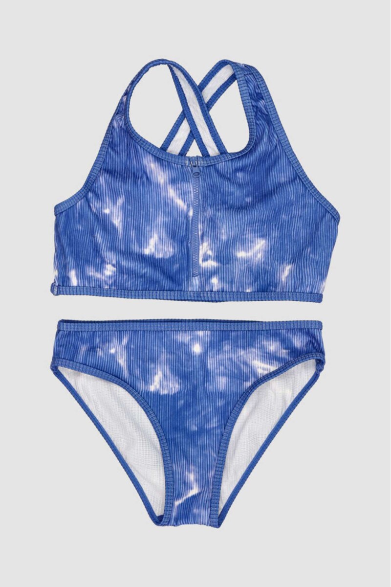 Bikini sporty 10-18a - Batik azul 