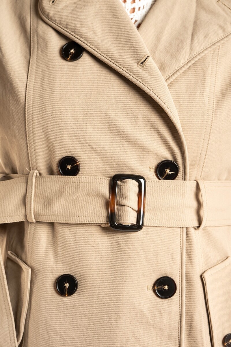 Trench Capucha Desmontable Camel