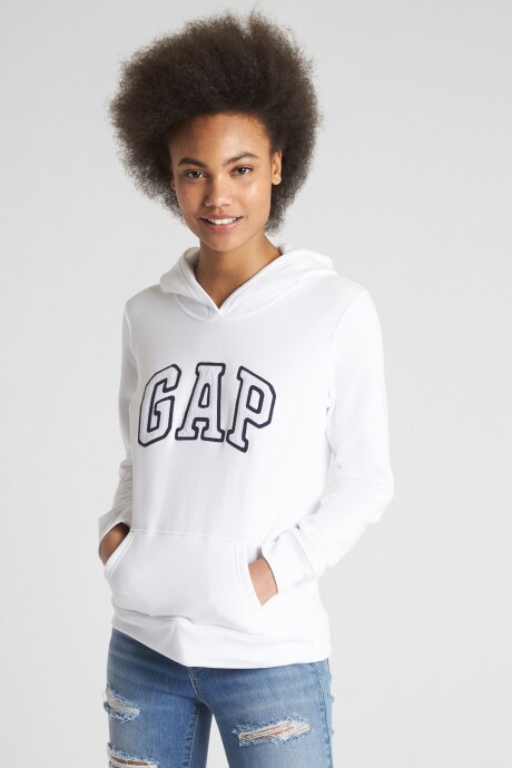 Canguro Logo Gap Con Felpa Mujer White