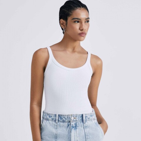 CAMISETA REGATA FEM BRANCO