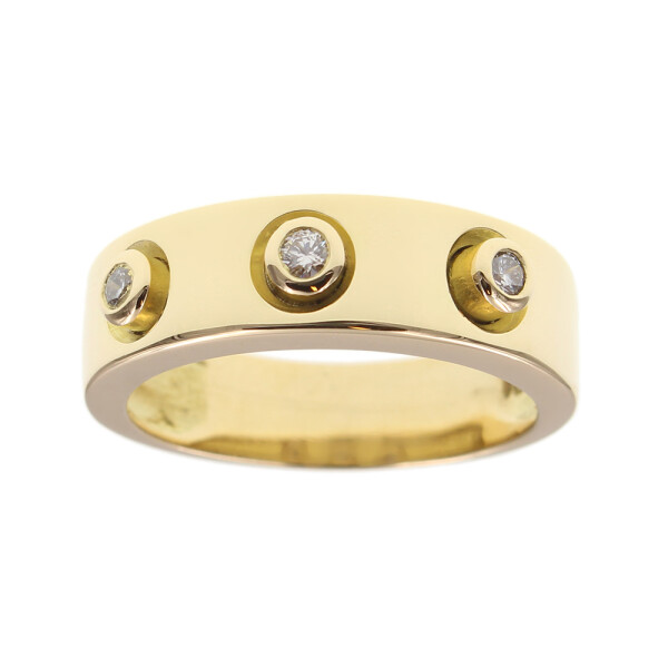 Anillo Alice en oro amarillo 18k con brillantes Anillo Alice en oro amarillo 18k con brillantes