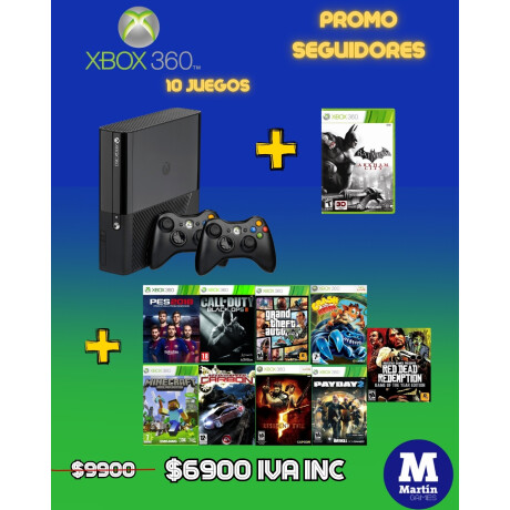 CONSOLA XBOX 360 ORIGINAL + PENDRIVE CON 9 JUEGOS + 2 JUEGOS FISICOS CONSOLA XBOX 360 ORIGINAL + PENDRIVE CON 9 JUEGOS + 2 JUEGOS FISICOS