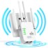 Extensor Wifi Repetidor Doble Banda Router Modem 4 Antenas Variante Color Blanco
