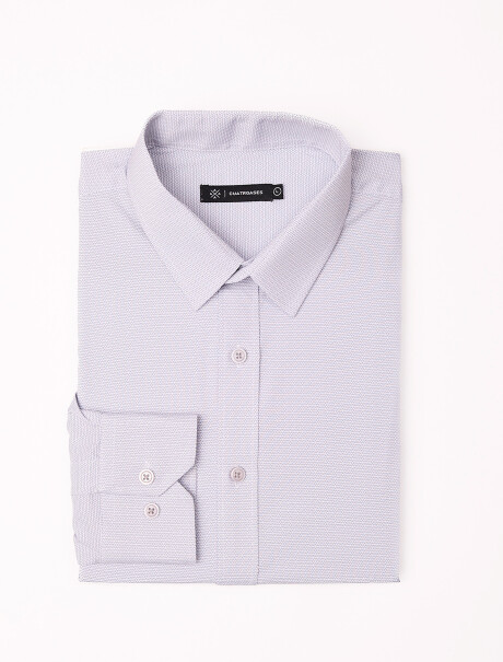 Camisa m/l estampada gris